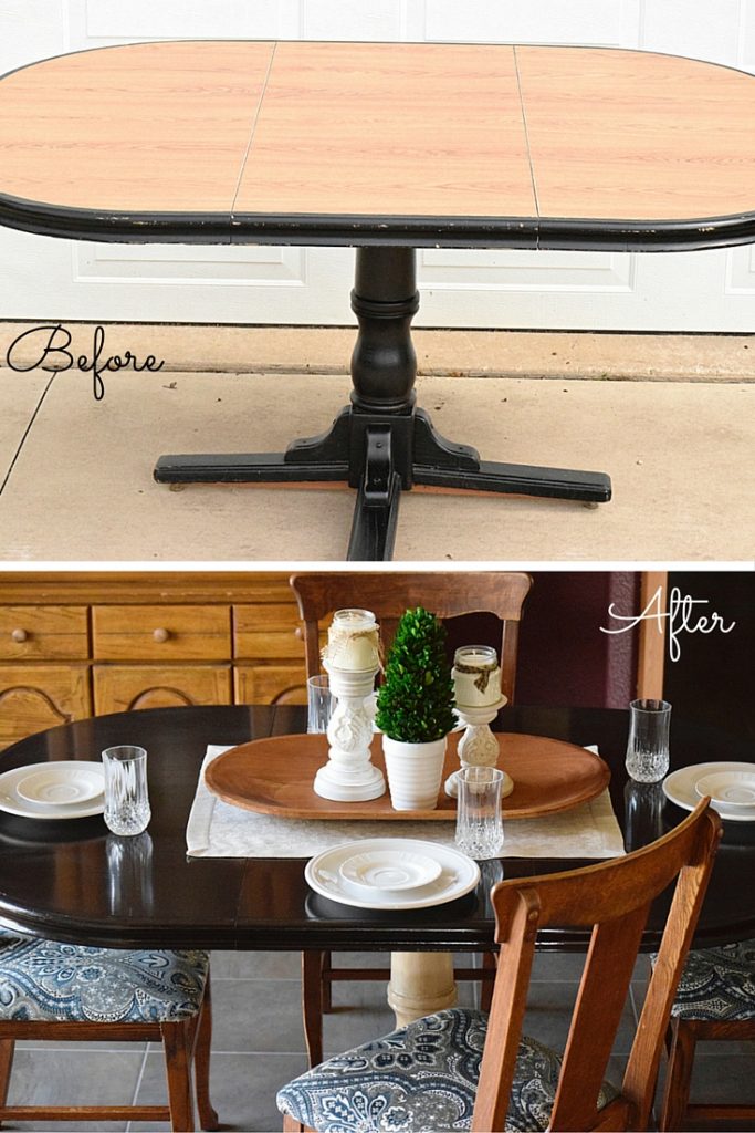 Stain a laminate-topped dining table. | Timeless Creations, LLC