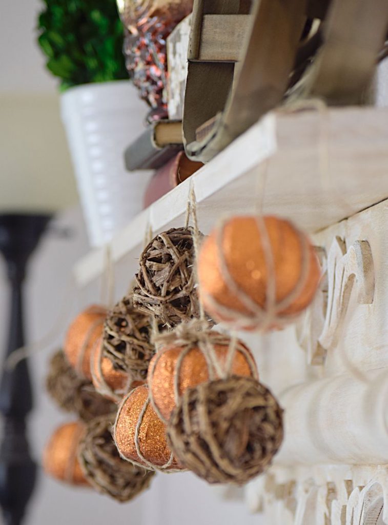 DIY a faux pumpkin garland using glitter tape! | Timeless Creations, LLC