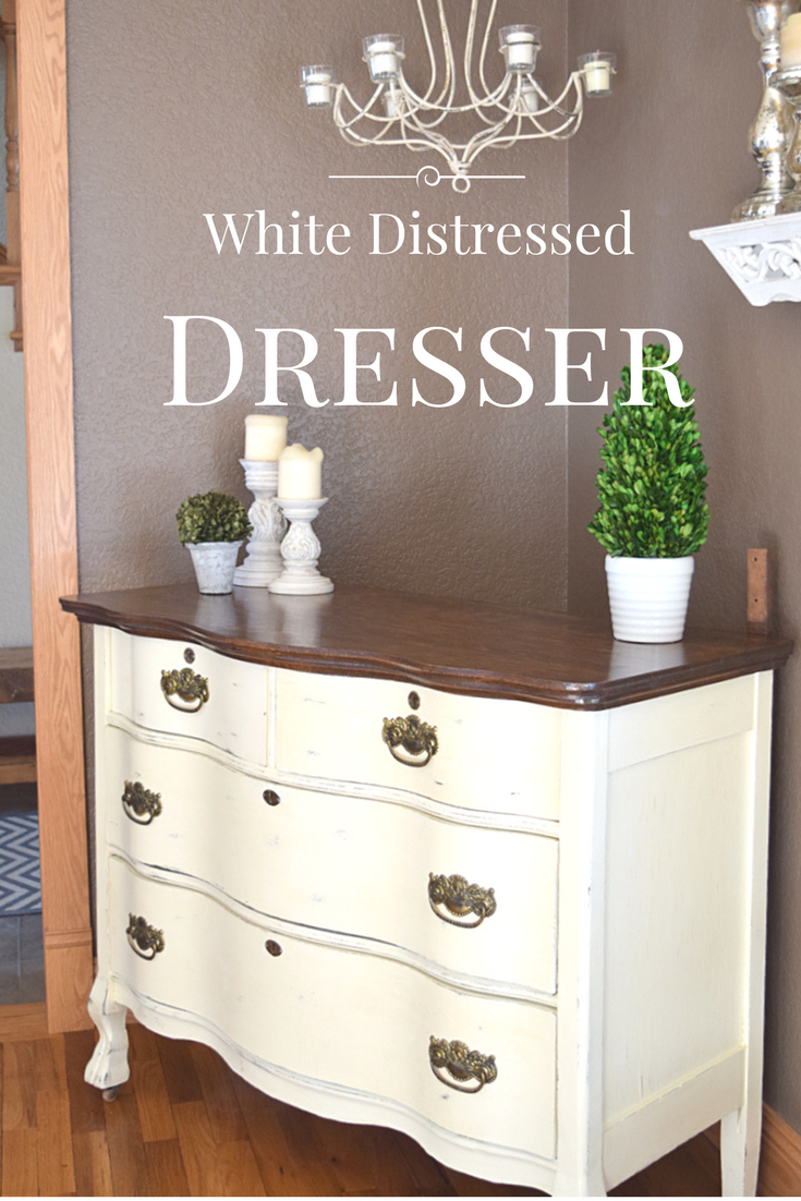White Distressed Dresser A Client S, How To Distress A White Dresser