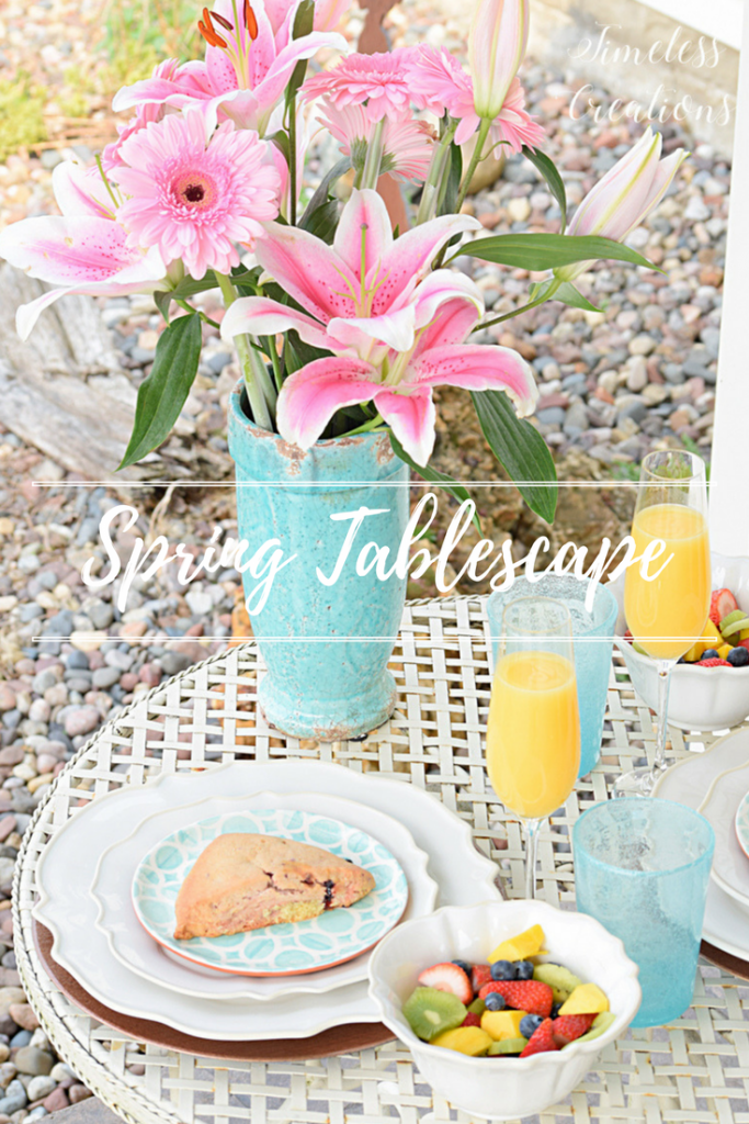 Going Al Fresco for our spring Tablescape