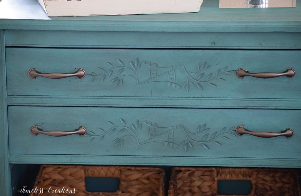Teal Cabinet Makeover - Timeless Creations
