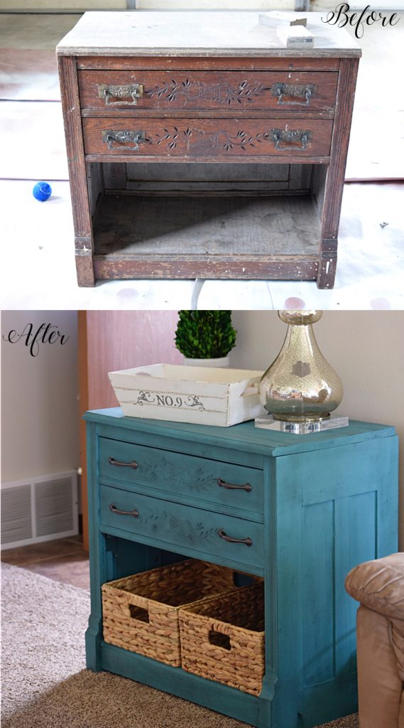 Teal Cabinet Makeover - Timeless Creations