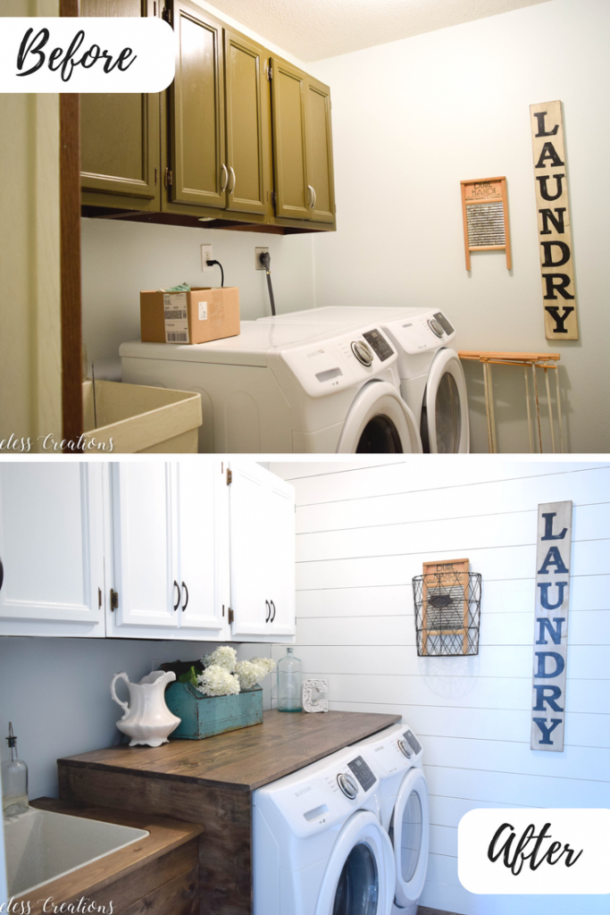 Diy Utility Sink Makeover Timeless, Countertop Sink Over Washing Machine