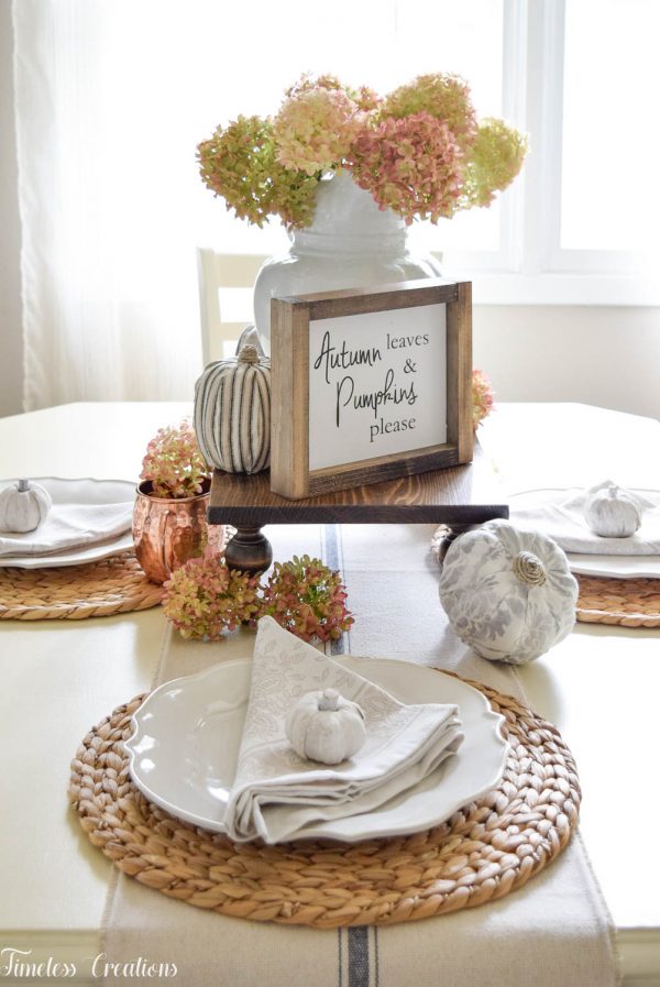 A Fall Hydrangea Tablescape - Timeless Creations