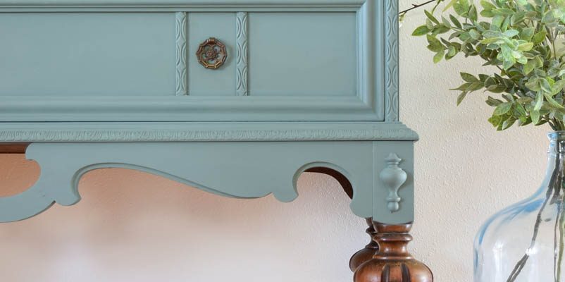 Bold and Beautiful Antique Hutch Makeover